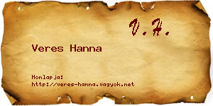 Veres Hanna névjegykártya